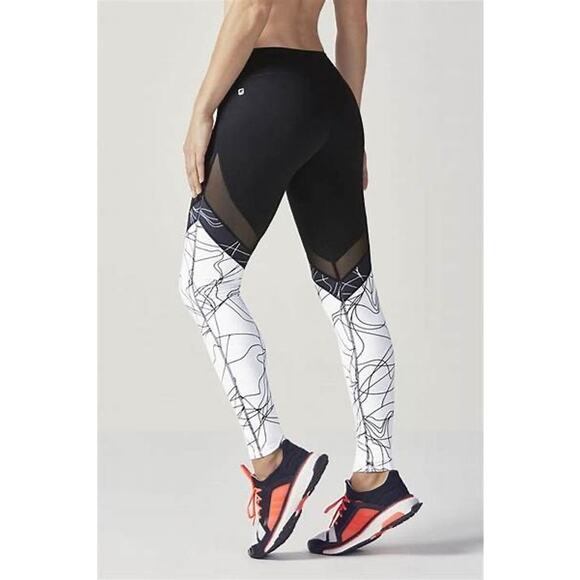 Fabletics Black White Salar Meah Powerhold Legging Size S - Picture 2 of 7